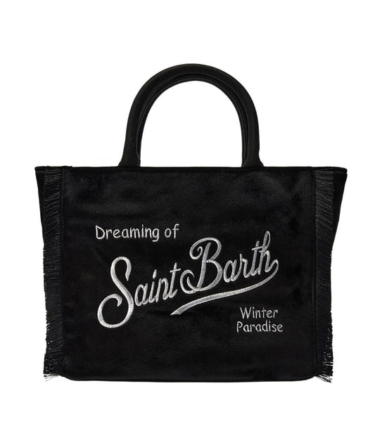 MC2 Saint Barth Borsa in Velluto COLETTE VELVET COL0038 Nero