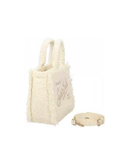 MC2 Saint Barth Mini Borsa VANITY MINI TWEED VAMI026 Bianco Latte