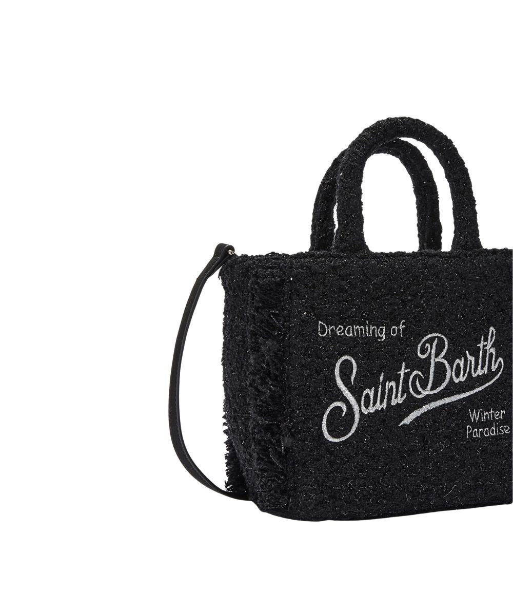 MC2 Saint Barth Mini Borsa VANITY MINI TWEED VAMI026 Nero