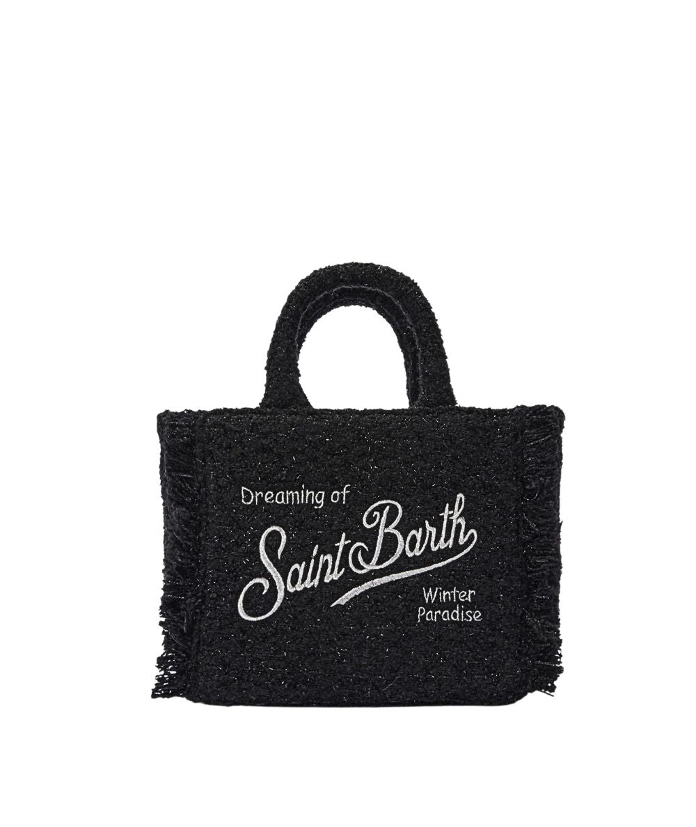 MC2 Saint Barth Mini Borsa VANITY MINI TWEED VAMI026 Nero