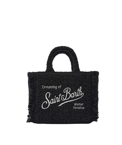 MC2 Saint Barth Mini Borsa VANITY MINI TWEED VAMI026 Nero