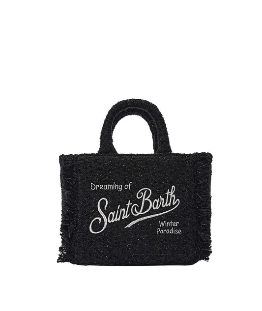 MC2 Saint Barth Mini Borsa VANITY MINI TWEED VAMI026 Nero