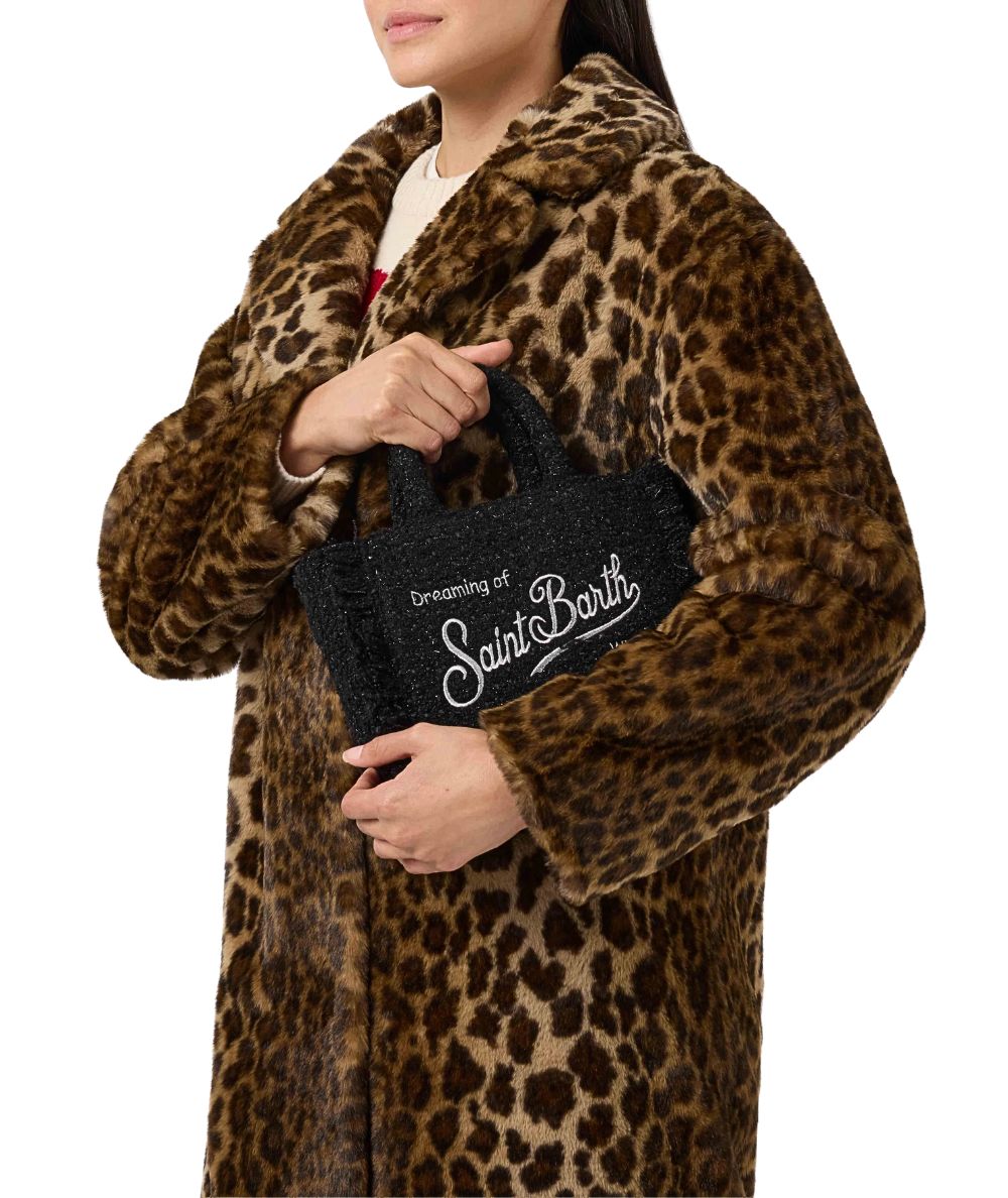 MC2 Saint Barth Mini Borsa VANITY MINI TWEED VAMI026 Nero