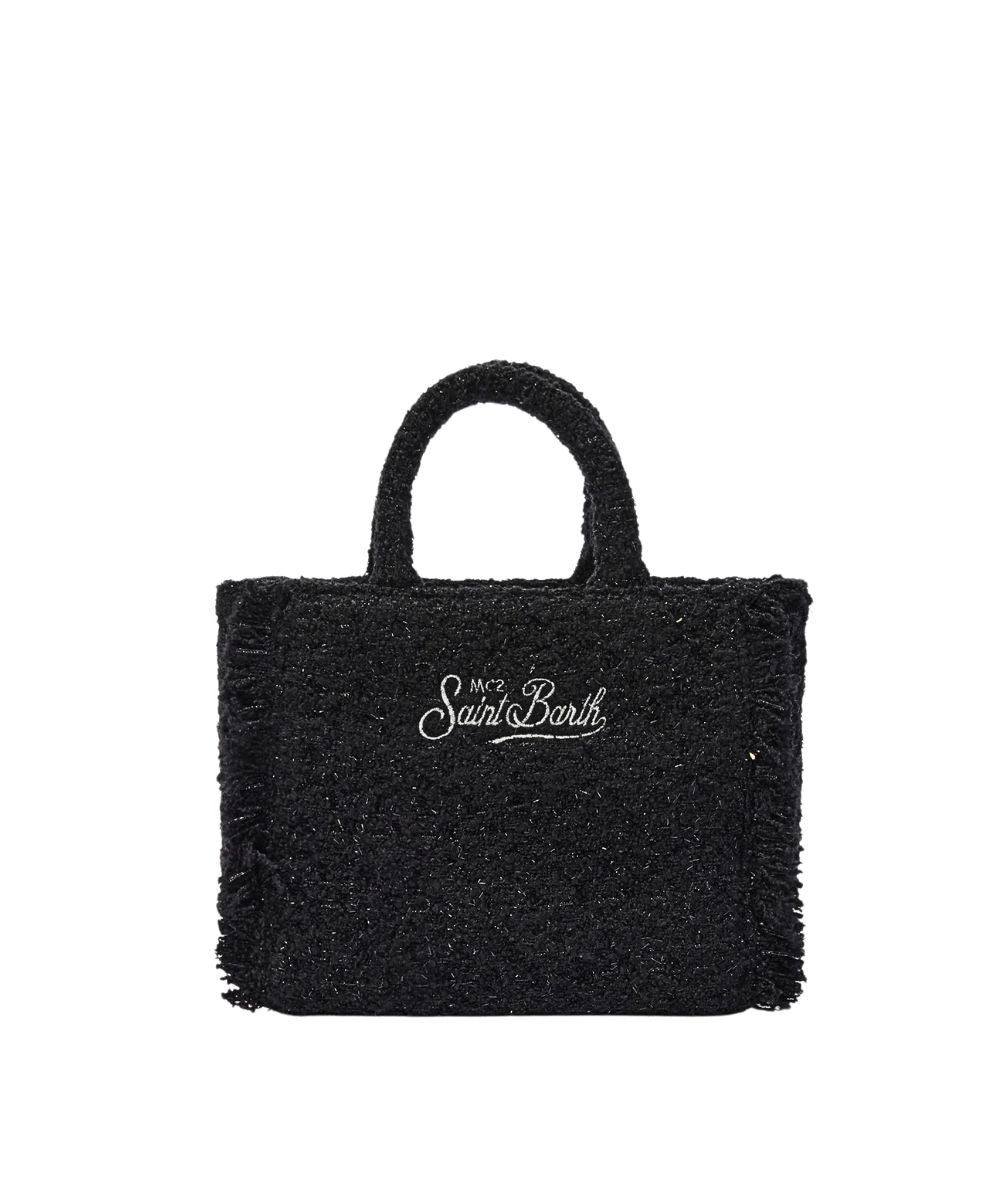 MC2 Saint Barth Mini Borsa VANITY MINI TWEED VAMI026 Nero
