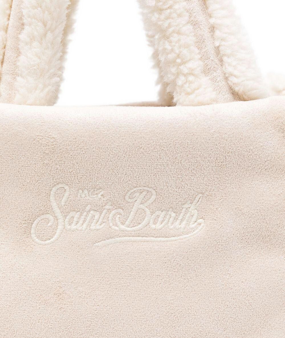 MC2 Saint Barth Mini Borsa in Eco Montone VANITY MINI SHEARLING VAMI020 Avorio