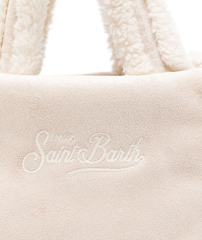 MC2 Saint Barth Mini Borsa in Eco Montone VANITY MINI SHEARLING VAMI020 Avorio