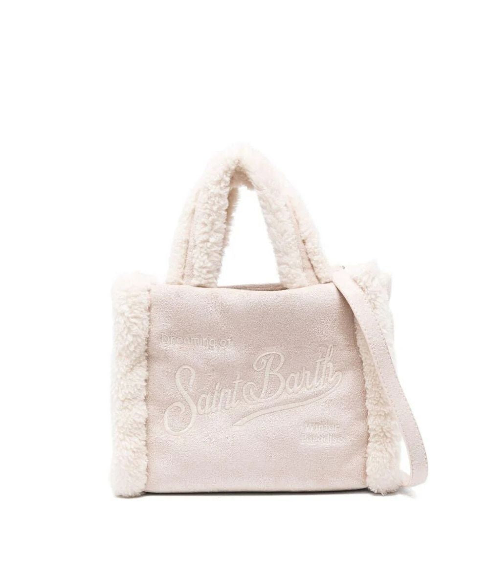 MC2 Saint Barth Mini Borsa in Eco Montone VANITY MINI SHEARLING VAMI020 Avorio
