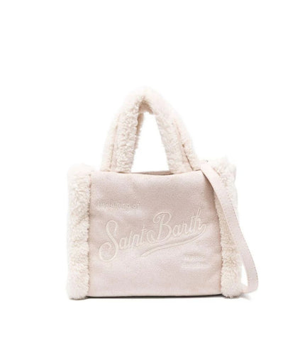 MC2 Saint Barth Mini Borsa in Eco Montone VANITY MINI SHEARLING VAMI020 Avorio