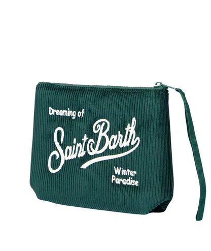 MC2 Saint Barth Pochette ALINE CORDUROY ALI0024 Verde