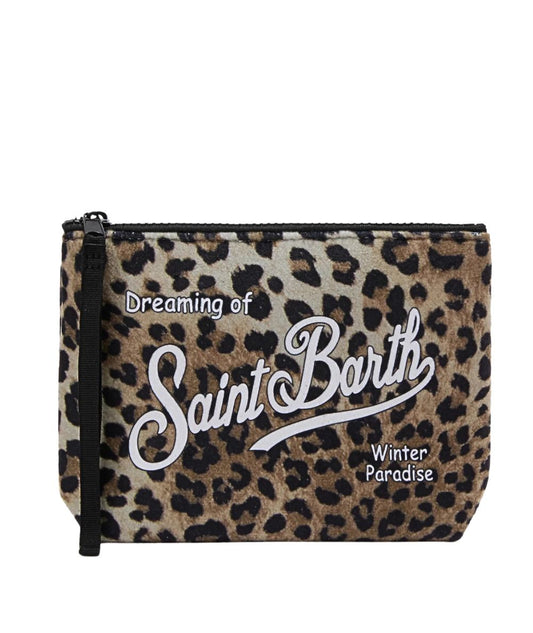 MC2 Saint Barth Pochette Fantasia Leopardata ALINE W ALI0002 Marrone