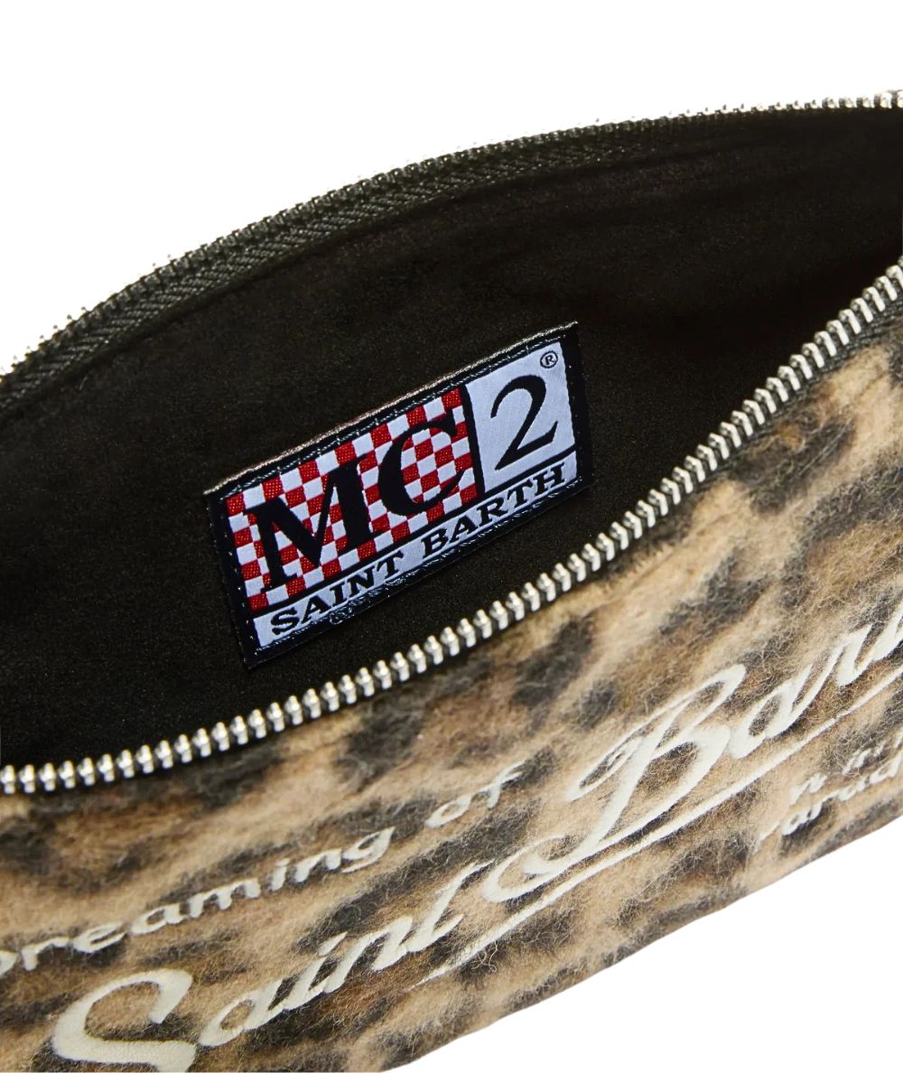 MC2 Saint Barth Pochette Animalier PARISIENNE FELT PAR0025 Leopardata