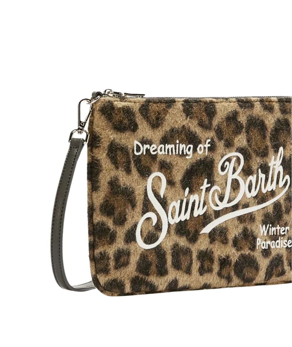 MC2 Saint Barth Pochette Animalier PARISIENNE FELT PAR0025 Leopardata