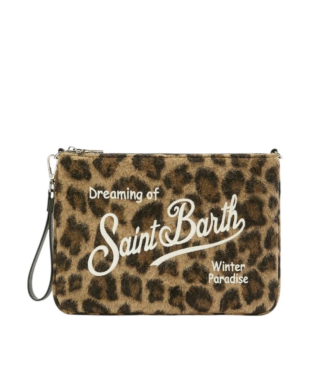 MC2 Saint Barth Pochette Animalier PARISIENNE FELT PAR0025 Leopardata
