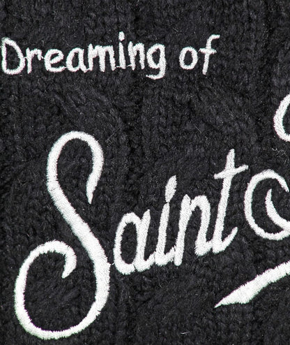 MC2 Saint Barth Pochette in Lana PARISIENNE WOOL BRAID PAR0029 Nero