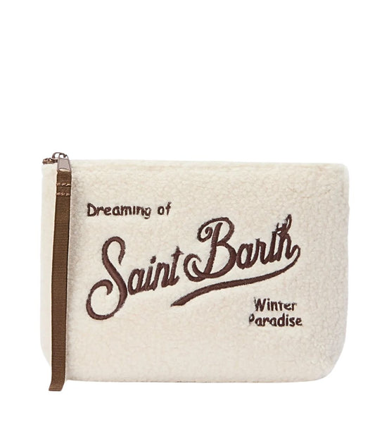 MC2 Saint Barth Pochette in Orsetto ALINE TEDDY ALI0023 Bianco Latte