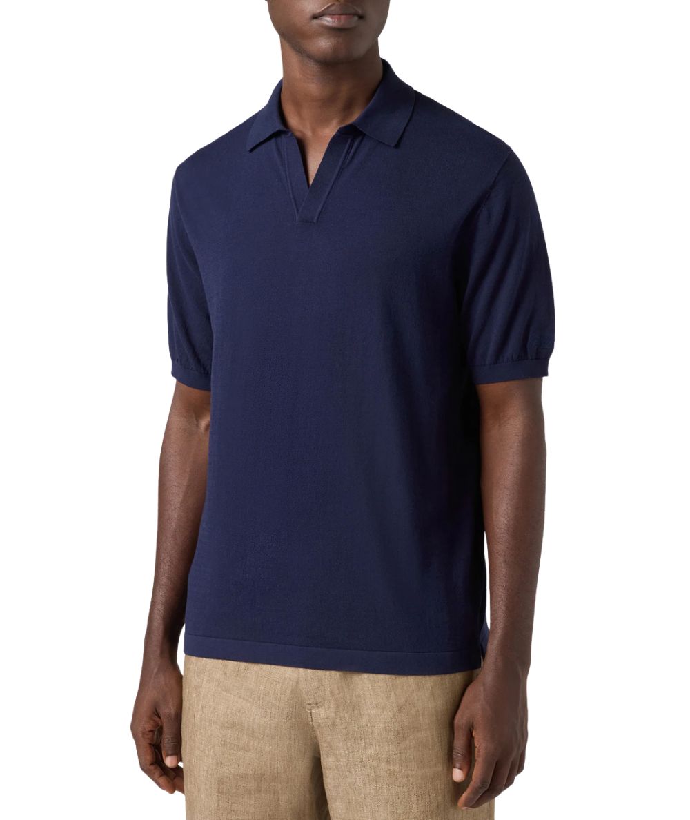 MC2 Saint Barth Polo con Collo Skipper Sloan Blu Navy