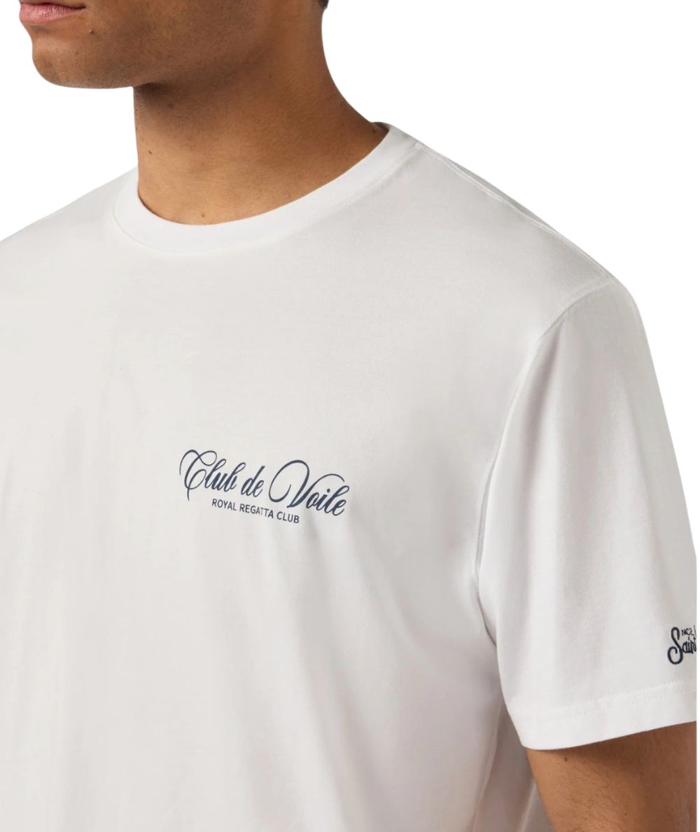 MC2 Saint Barth T-shirt con Girocollo e Stampa Portland PRL0002 Bianco