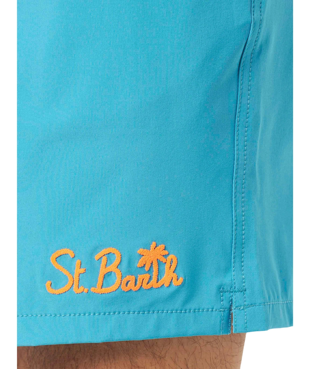 MC2 SAINT BARTH Boxer Mare Comfort SB PALM 04724D Azzurro Arancione
