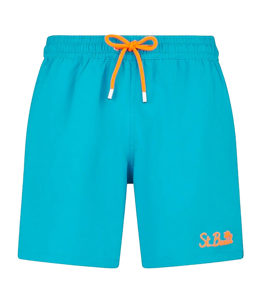 MC2 SAINT BARTH Boxer Mare Comfort SB PALM 04724D Azzurro Arancione