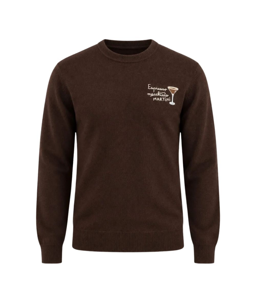 MC2 SAINT BARTH Maglione con Ricami Heron Light Embry HER0024 Marrone