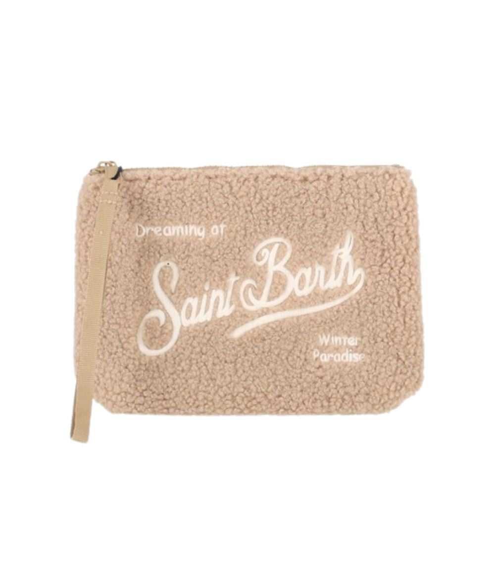 MC2 SAINT BARTH Pochette in tessuto Aline Teddy ALI0023  Beige