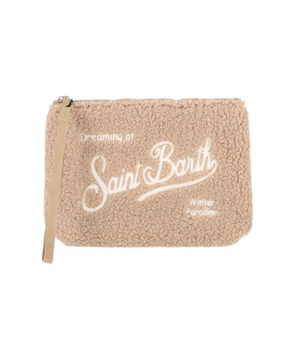 MC2 SAINT BARTH Pochette in tessuto Aline Teddy ALI0023  Beige