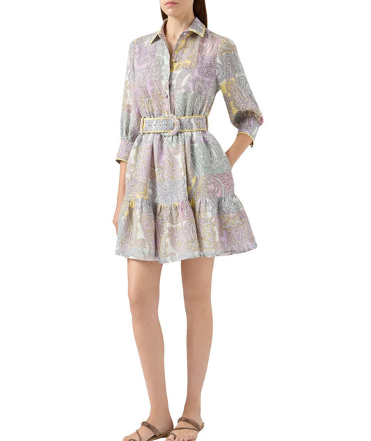 MC2 Saint Barth Abito Corto Paisley Daisi Linen DAIS001 Multicolore