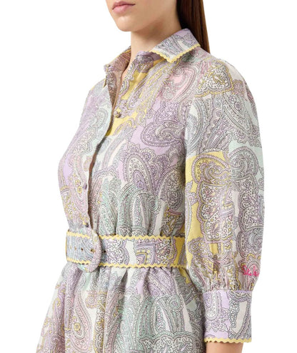MC2 Saint Barth Abito Corto Paisley Daisi Linen DAIS001 Multicolore