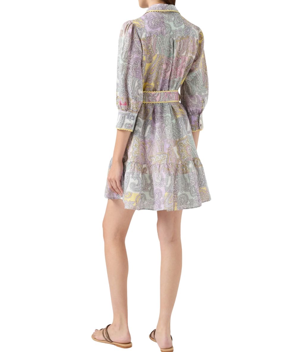 MC2 Saint Barth Abito Corto Paisley Daisi Linen DAIS001 Multicolore