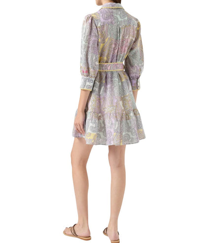 MC2 Saint Barth Abito Corto Paisley Daisi Linen DAIS001 Multicolore