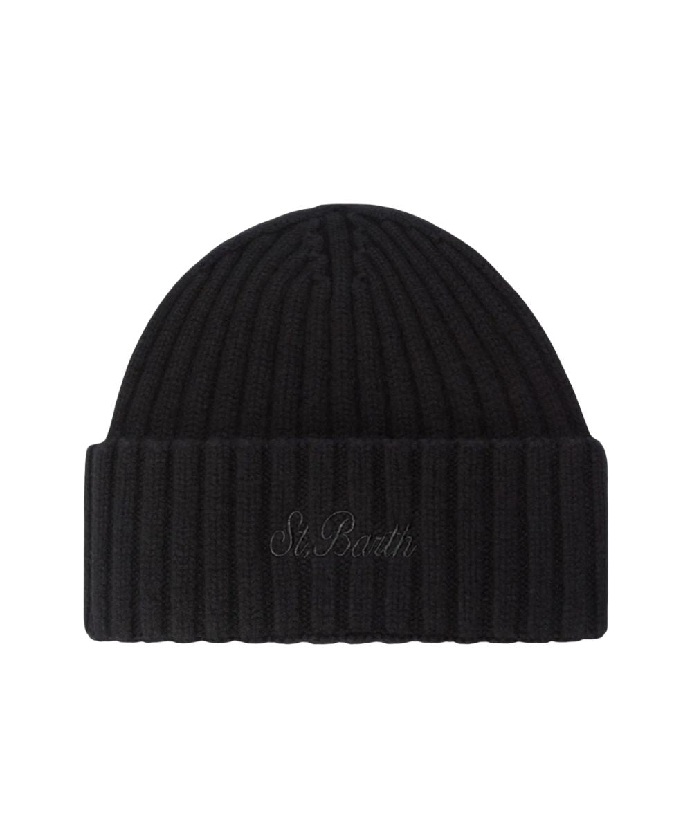 MC2 Saint Barth Berretto a Costine WENGEN WOOL WENG027 Nero