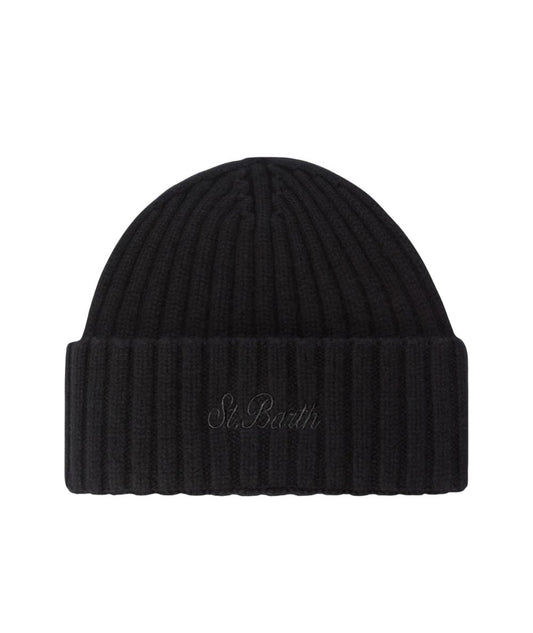 MC2 Saint Barth Berretto a Costine WENGEN WOOL WENG027 Nero
