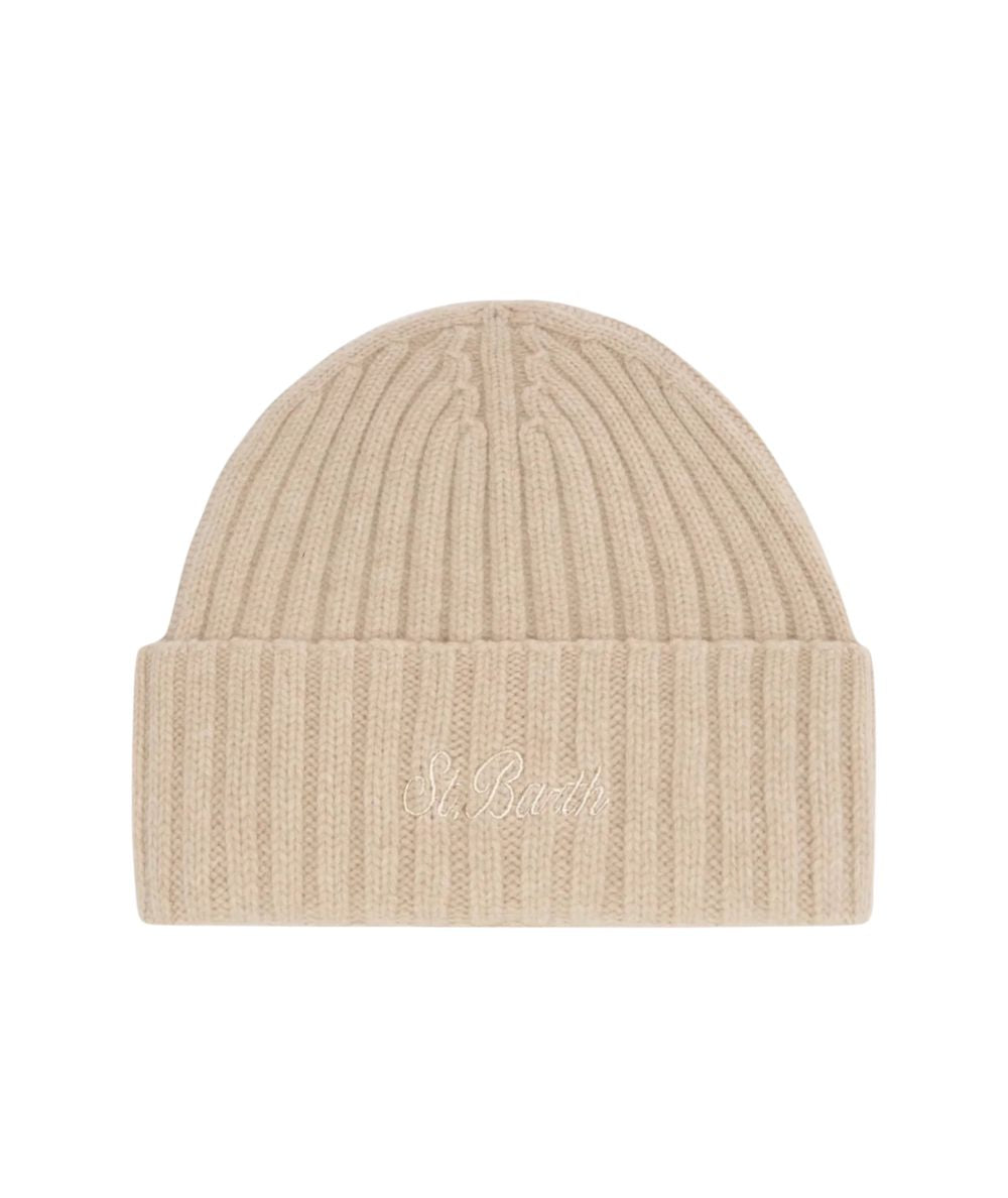 MC2 Saint Barth Berretto a Costine Wengen Wool WENG027 Beige