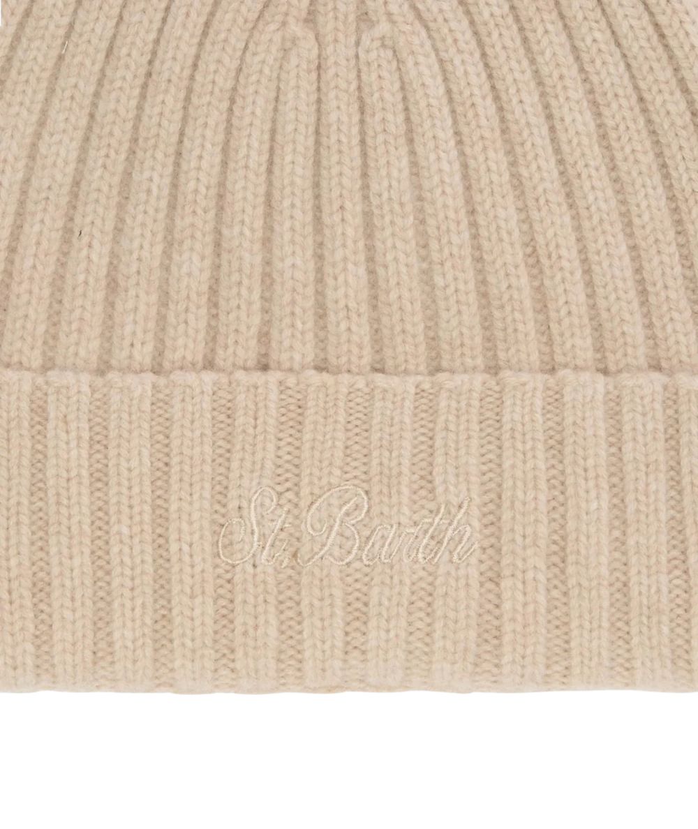 MC2 Saint Barth Berretto a Costine Wengen Wool WENG027 Beige
