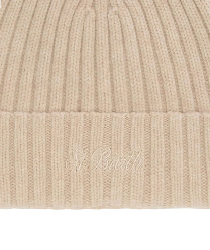 MC2 Saint Barth Berretto a Costine Wengen Wool WENG027 Beige