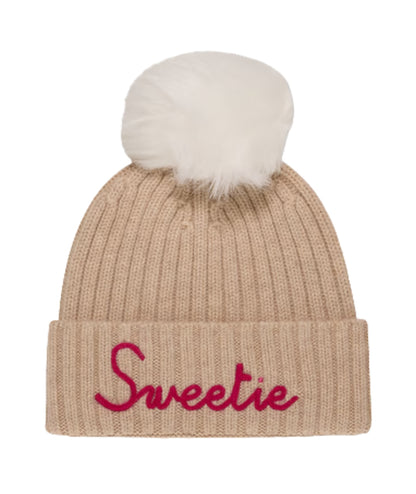 MC2 Saint Barth Berretto con Pompon WENGEN JR F WENG007 Beige