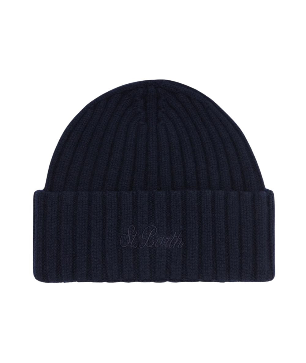 MC2 Saint Barth Berretto con Risvolto Wengen Wool WENG027 Blu Notte