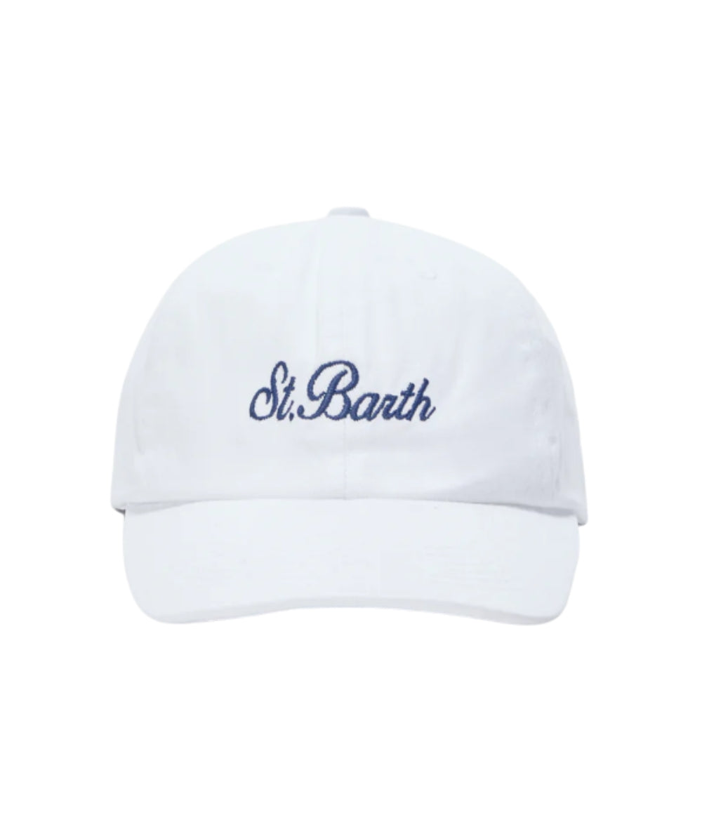 MC2 Saint Barth Berretto da Baseball in Denim Davis DAS0004 Bianco