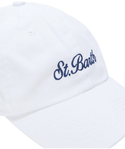 MC2 Saint Barth Berretto da Baseball in Denim Davis DAS0004 Bianco