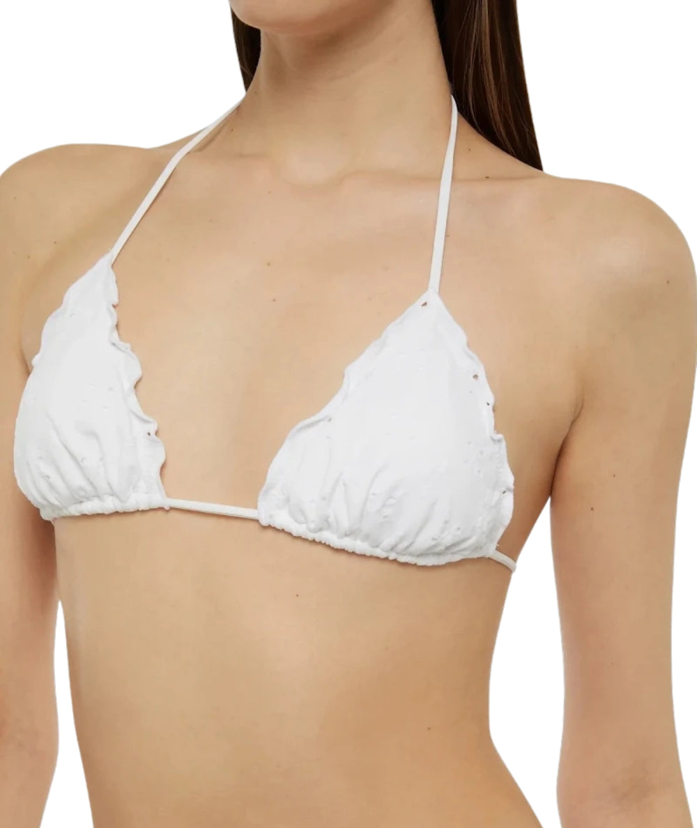 MC2 Saint Barth Bikini Top a Triangolo Sagittarius SAG0001 Bianco