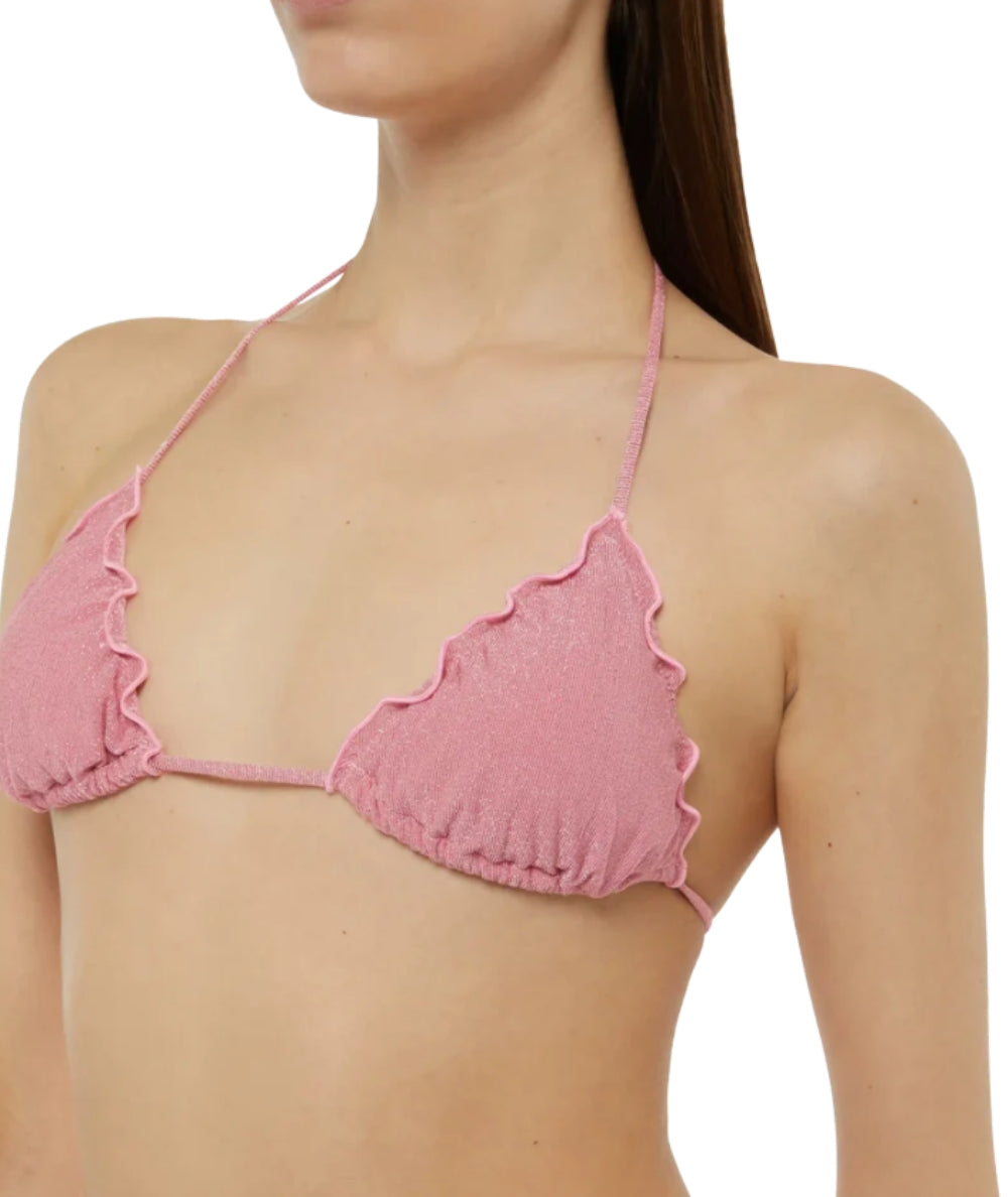 MC2 Saint Barth Bikini Top in Lurex Sagittarius SAG0001 Rosa