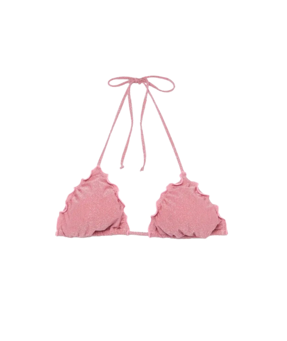 MC2 Saint Barth Bikini Top in Lurex Sagittarius SAG0001 Rosa