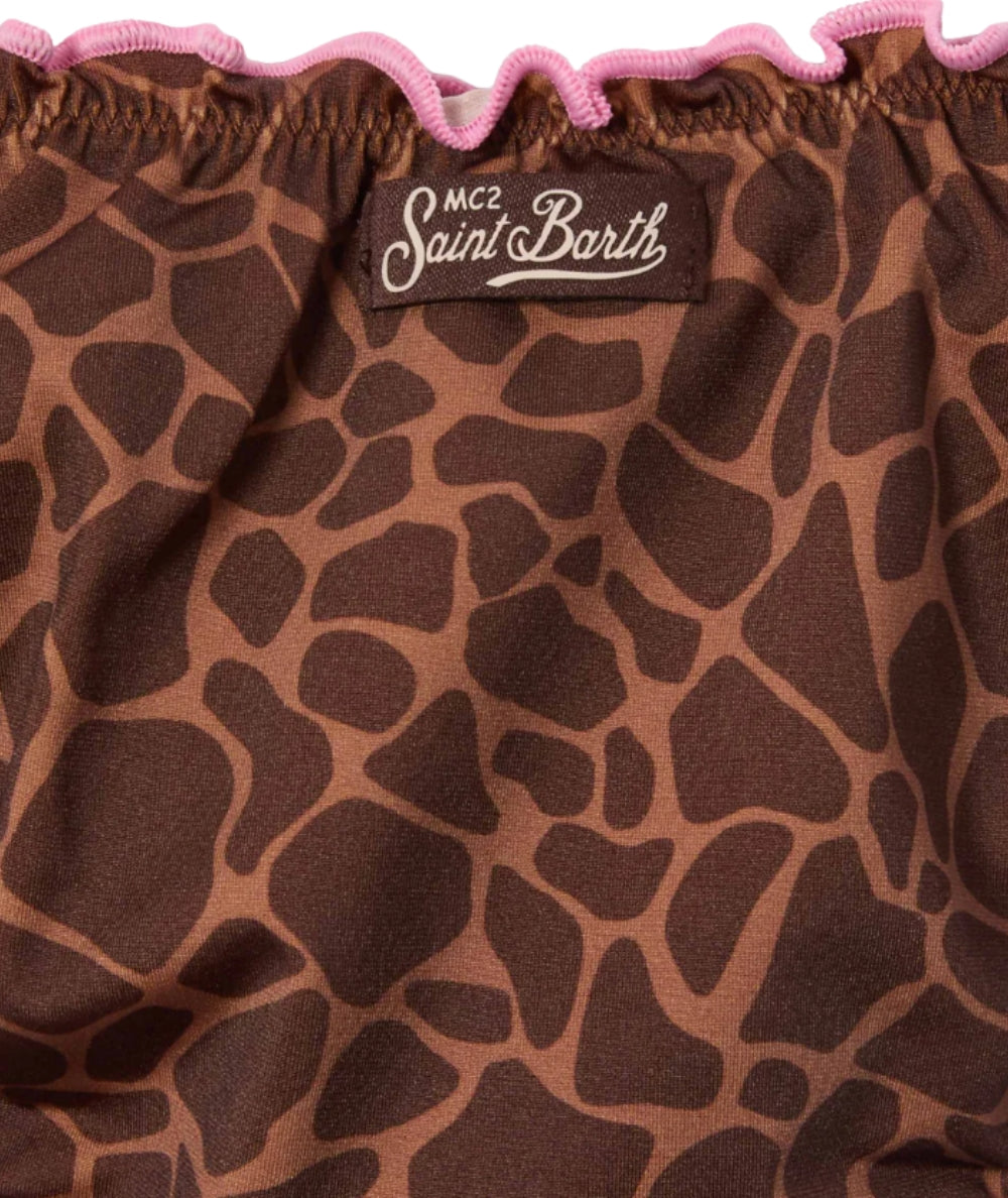 MC2 Saint Barth Bikini in Fantasia Giraffa Cris CRIS001 Marrone Rosa