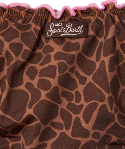 MC2 Saint Barth Bikini in Fantasia Giraffa Cris CRIS001 Marrone Rosa