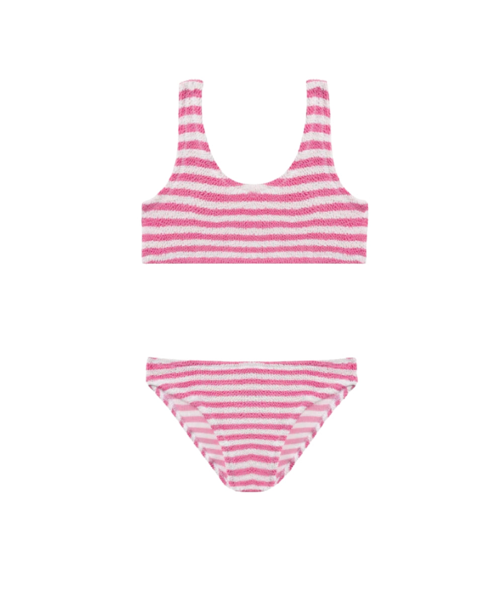 MC2 Saint Barth Bikini in Tessuto Crinkle a Righe Baker W BAK0002 Rosa