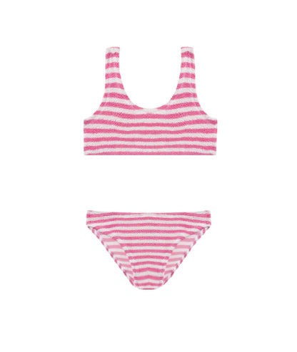 MC2 Saint Barth Bikini in Tessuto Crinkle a Righe Baker W BAK0002 Rosa