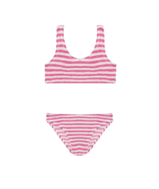 MC2 Saint Barth Bikini in Tessuto Crinkle a Righe Baker W BAK0002 Rosa