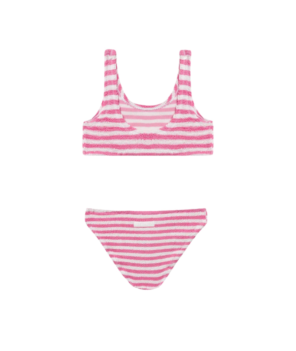MC2 Saint Barth Bikini in Tessuto Crinkle a Righe Baker W BAK0002 Rosa