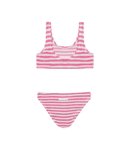 MC2 Saint Barth Bikini in Tessuto Crinkle a Righe Baker W BAK0002 Rosa