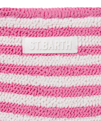 MC2 Saint Barth Bikini in Tessuto Crinkle a Righe Baker W BAK0002 Rosa